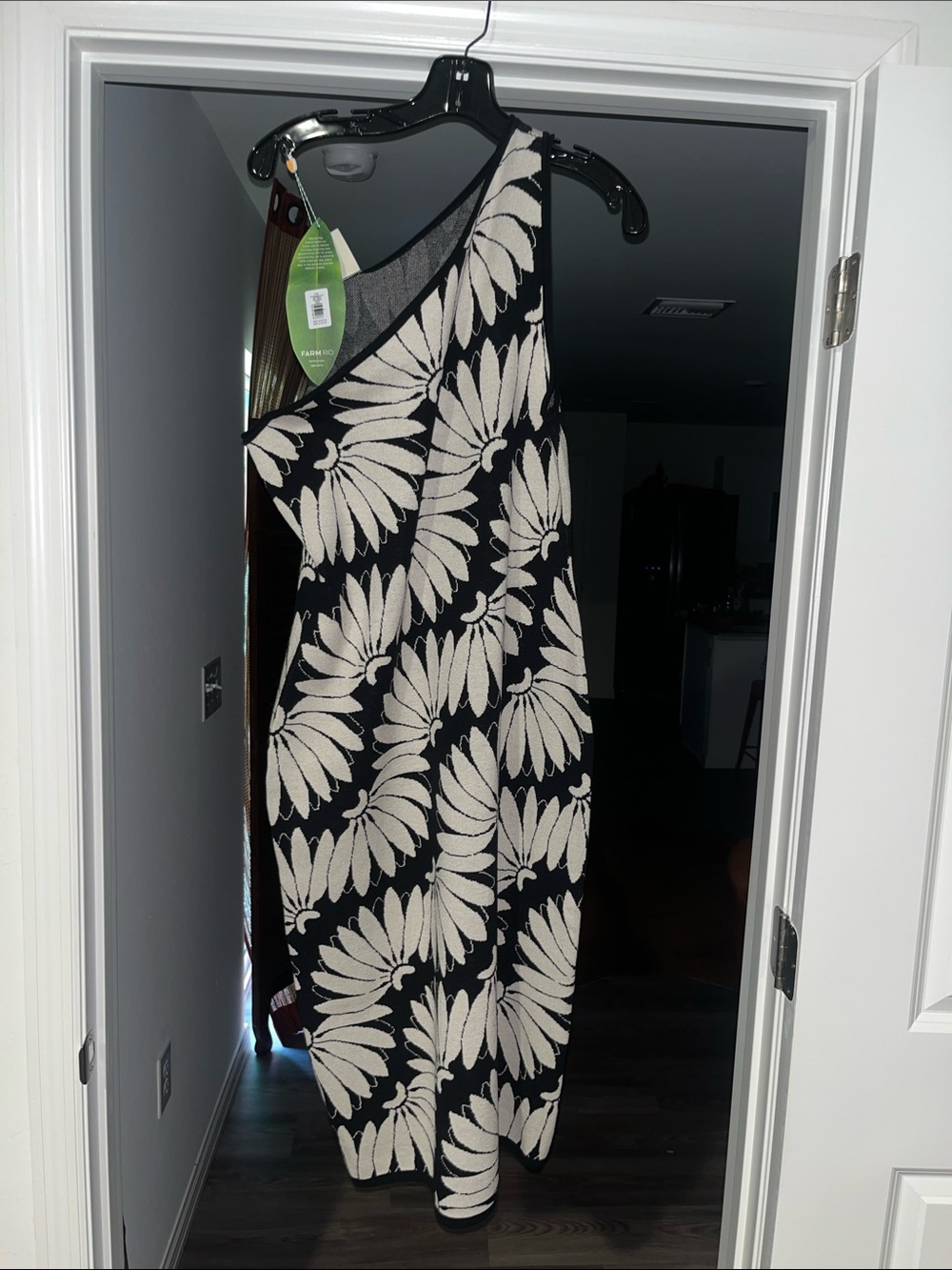 Farm Rio Black/White Knit Dress